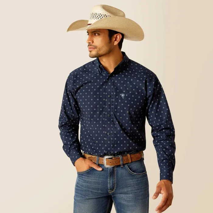 Men Percy Classic Fit Shirt Midnight Ariat Button Down Shirts
