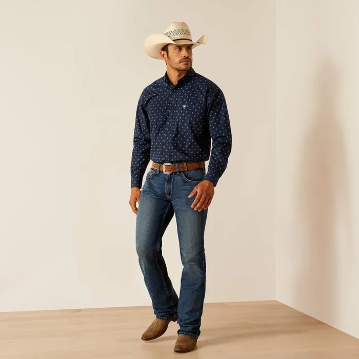 Men Percy Classic Fit Shirt Midnight Ariat Button Down Shirts Men Percy Classic Fit Shirt Midnight Ariat Button Down Shirts