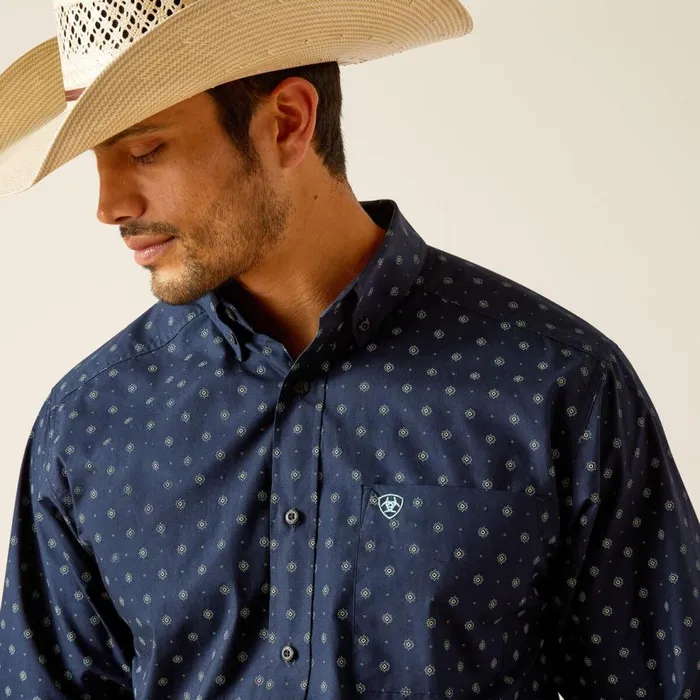 Men Percy Classic Fit Shirt Midnight Ariat Button Down Shirts Men Percy Classic Fit Shirt Midnight Ariat Button Down Shirts