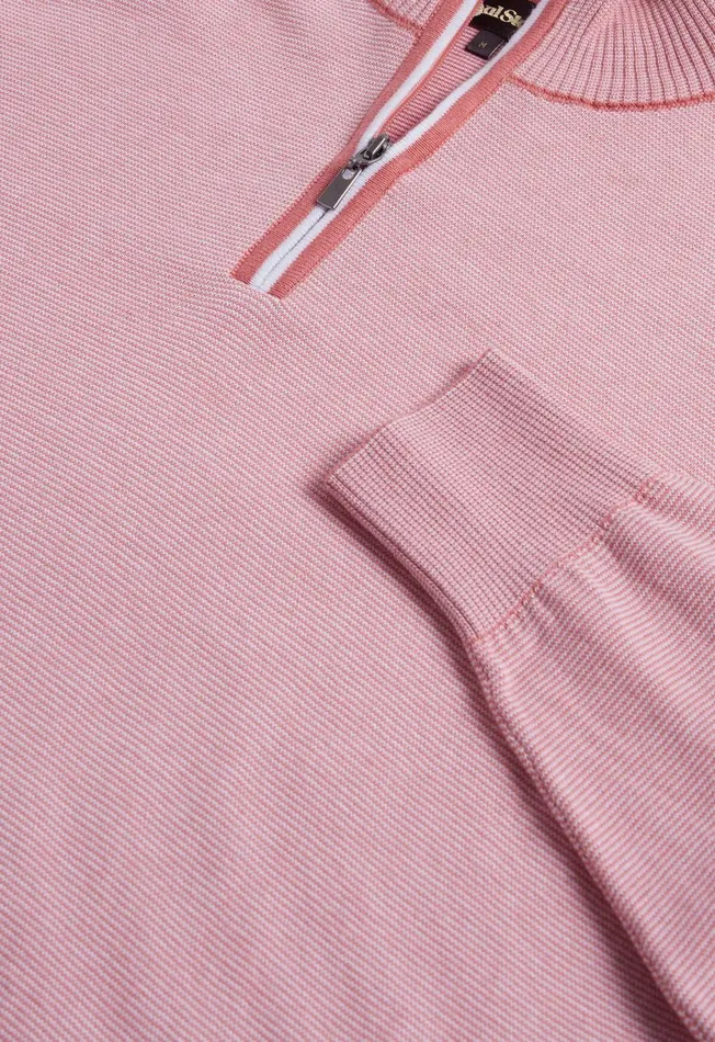 Men Pima Cotton Micro Stripe Quarter Zip Pullover Light Blue Paul Stuart Sweaters Men Pima Cotton Micro Stripe Quarter Zip Pullover Light Blue Paul Stuart Sweaters