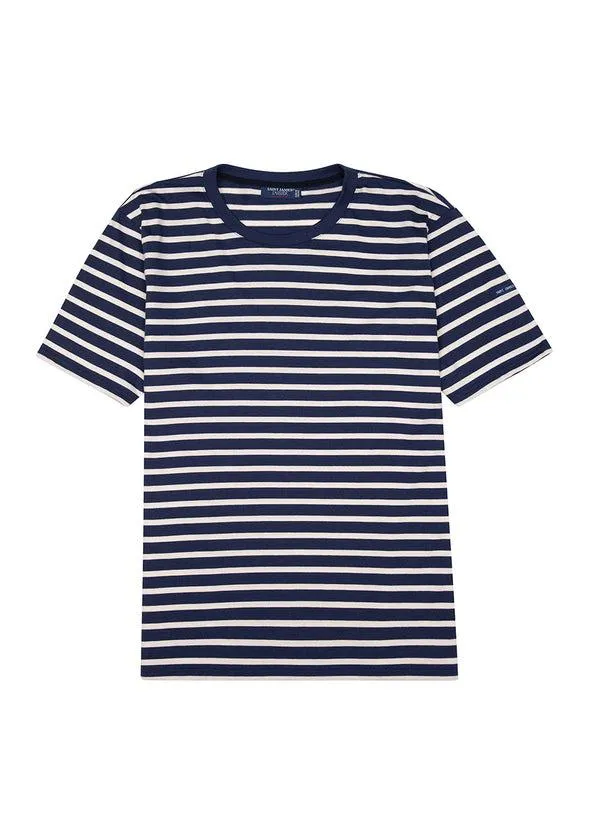 Men PLOUIDER Navy Ecru Saint James Breton Striped Shirts Men PLOUIDER Navy Ecru Saint James Breton Striped Shirts