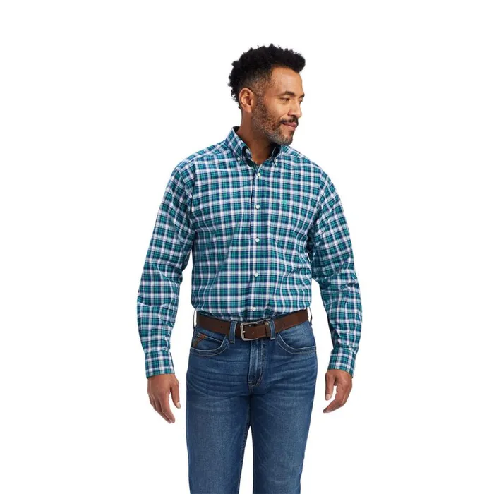 Men Pro Series Brantleigh Stretch Classic Fit Shirt Jelly Bean Ariat Button Down Shirts