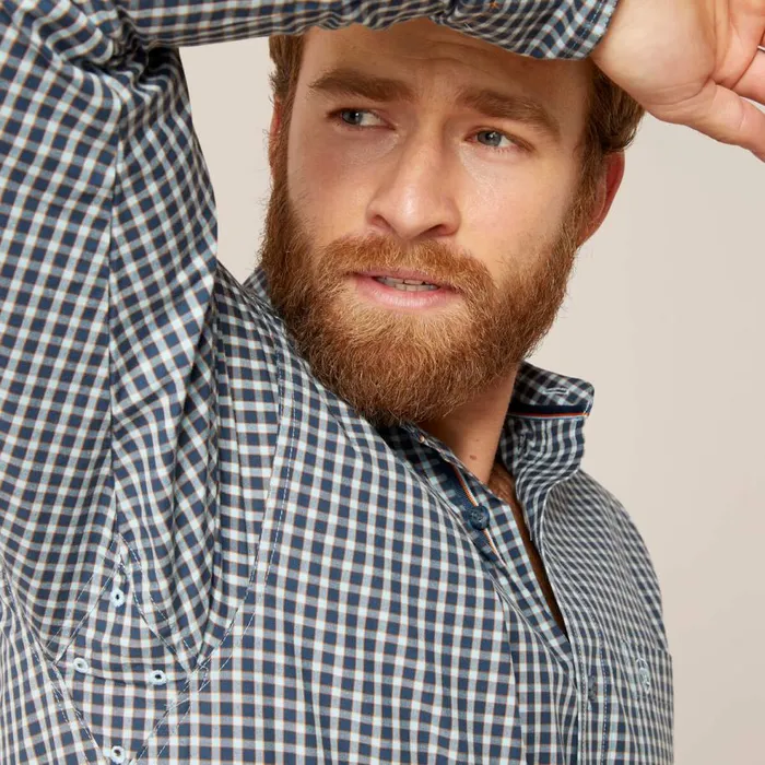 Men Pro Series Gannon Fitted Shirt Sky Blue Ariat Button Down Shirts Men Pro Series Gannon Fitted Shirt Sky Blue Ariat Button Down Shirts