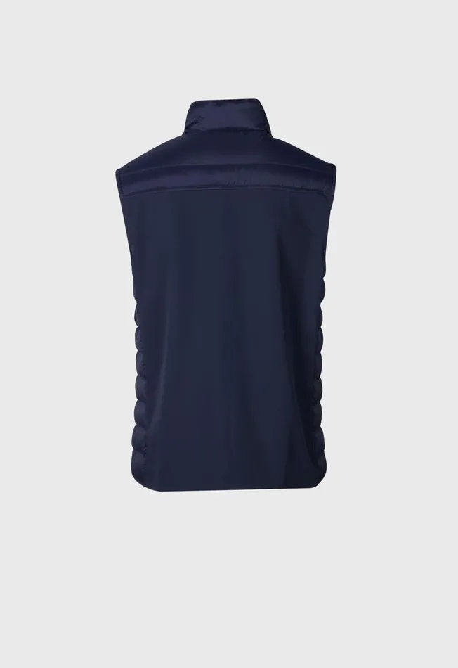 Men Quilted Nylon Vest Navy Paul Stuart Outerwear