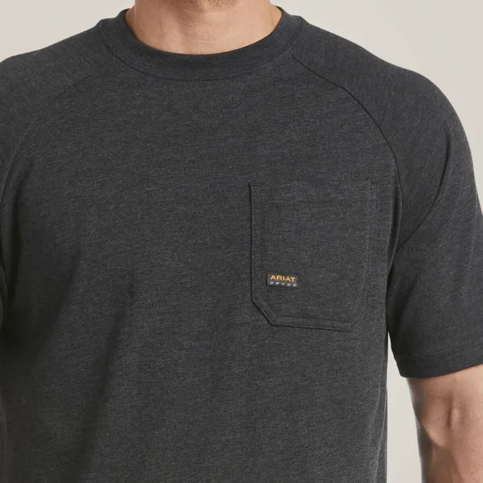 Men Rebar Cotton Strong TShirt Charcoal Heather Ariat TShirts and Polos Men Rebar Cotton Strong TShirt Charcoal Heather Ariat TShirts and Polos