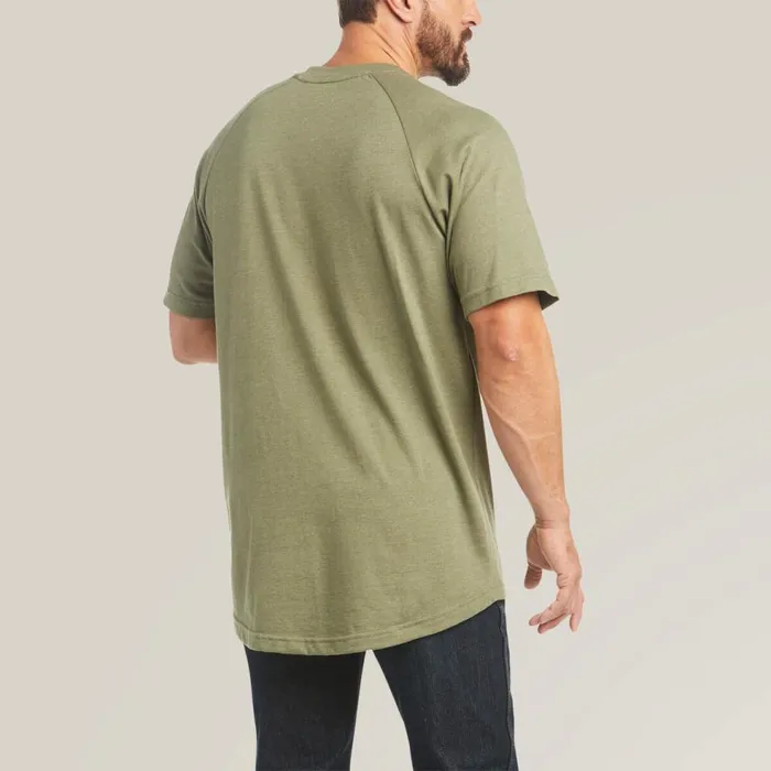 Men Rebar Cotton Strong TShirt Sageheather Ariat TShirts and Polos Men Rebar Cotton Strong TShirt Sageheather Ariat TShirts and Polos