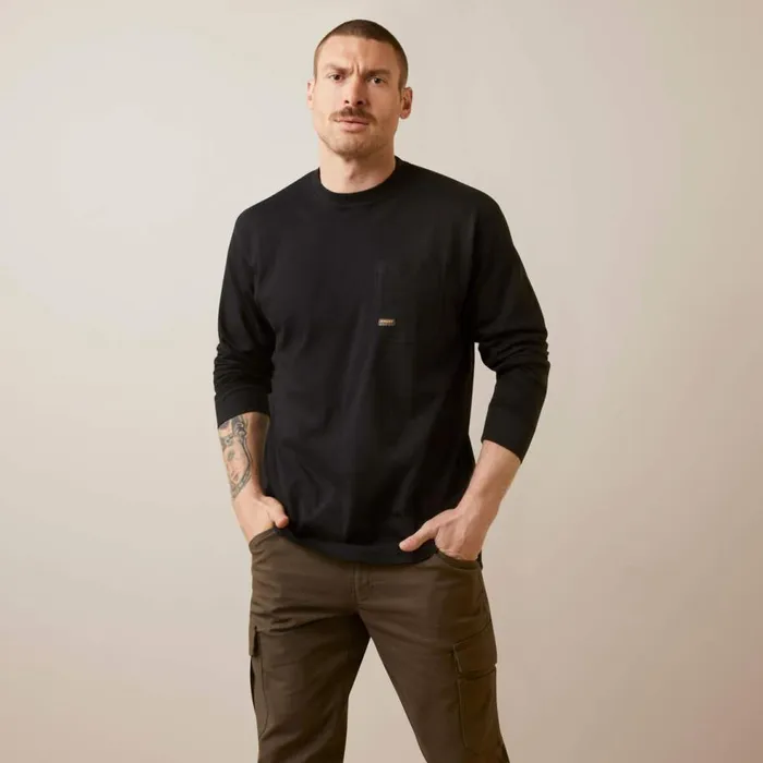 Men Rebar Cotton Strong Union City Black Ariat TShirts and Polos Men Rebar Cotton Strong Union City Black Ariat TShirts and Polos