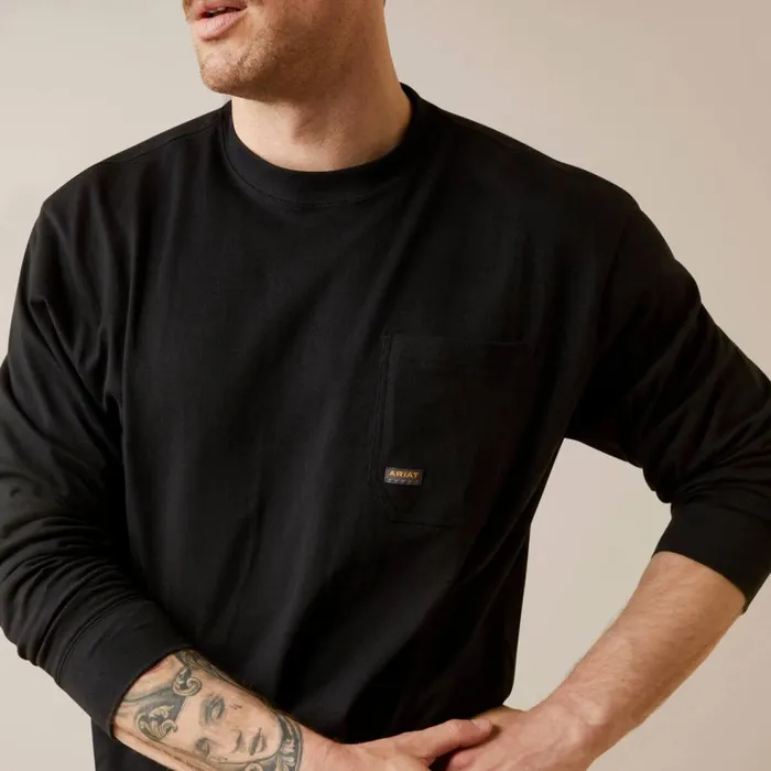 Men Rebar Cotton Strong Union City Black Ariat TShirts and Polos Men Rebar Cotton Strong Union City Black Ariat TShirts and Polos