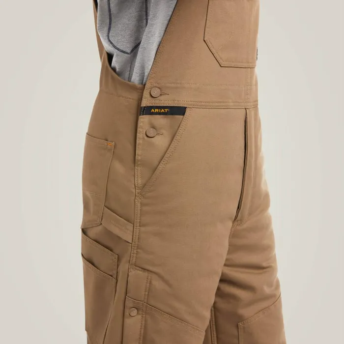 Men Rebar DuraCanvas Stretch Insulated Bib Field Khaki Ariat Pants and Shorts Men Rebar DuraCanvas Stretch Insulated Bib Field Khaki Ariat Pants and Shorts