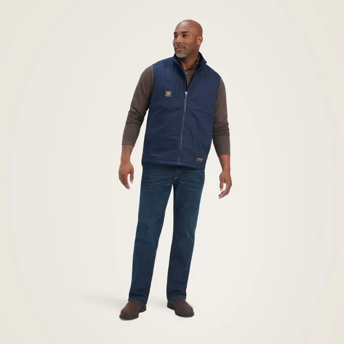 Men Rebar DuraCanvas Vest Navy Ariat Jackets and Vests Men Rebar DuraCanvas Vest Navy Ariat Jackets and Vests
