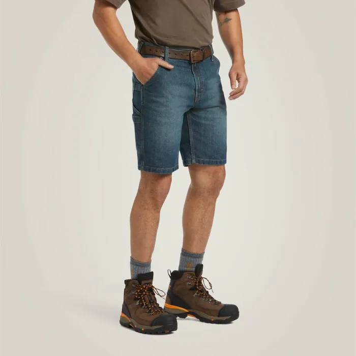 Men Rebar DuraStretch Denim Utility Short Phantom Ariat Denim