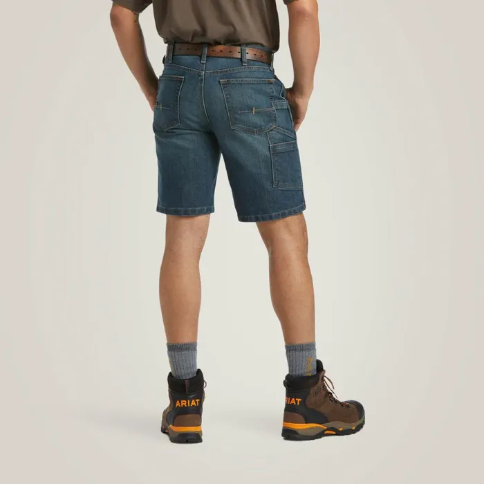 Men Rebar DuraStretch Denim Utility Short Phantom Ariat Denim Men Rebar DuraStretch Denim Utility Short Phantom Ariat Denim