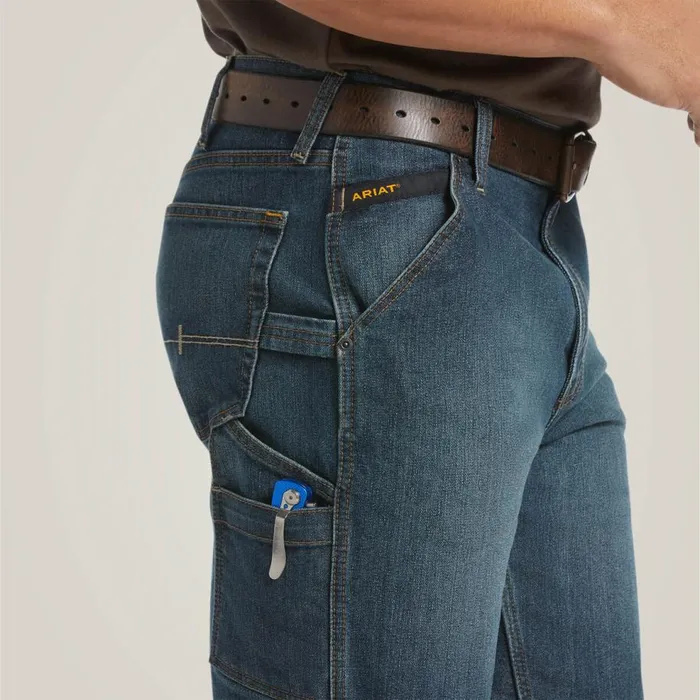 Men Rebar DuraStretch Denim Utility Short Phantom Ariat Denim Men Rebar DuraStretch Denim Utility Short Phantom Ariat Denim