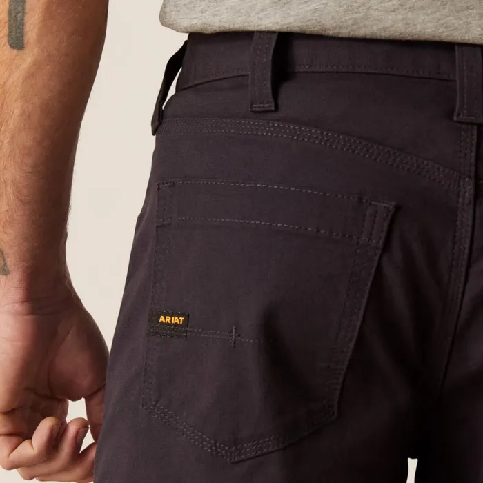 Men Rebar DuraStretch Made Tough 10034 Short Charcoal Ariat Pants and Shorts Men Rebar DuraStretch Made Tough 10034 Short Charcoal Ariat Pants and Shorts