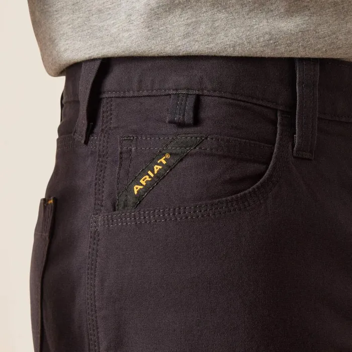 Men Rebar DuraStretch Made Tough 10034 Short Charcoal Ariat Pants and Shorts Men Rebar DuraStretch Made Tough 10034 Short Charcoal Ariat Pants and Shorts