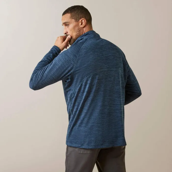 Men Rebar Gridwork Baselayer 14 Zip TShirt Blue Wink Teal Ariat TShirts and Polos Men Rebar Gridwork Baselayer 14 Zip TShirt Blue Wink Teal Ariat TShirts and Polos