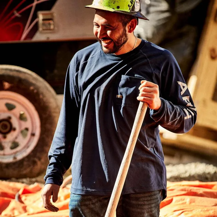 Men Rebar Heat Fighter TShirt Navy Ariat TShirts and Polos Men Rebar Heat Fighter TShirt Navy Ariat TShirts and Polos