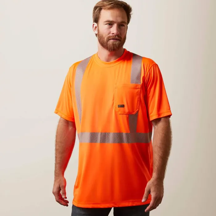 Men Rebar HiVis ANSI TShirt Hivis Orange Ariat TShirts and Polos