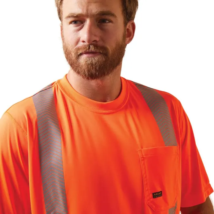 Men Rebar HiVis ANSI TShirt Hivis Orange Ariat TShirts and Polos Men Rebar HiVis ANSI TShirt Hivis Orange Ariat TShirts and Polos