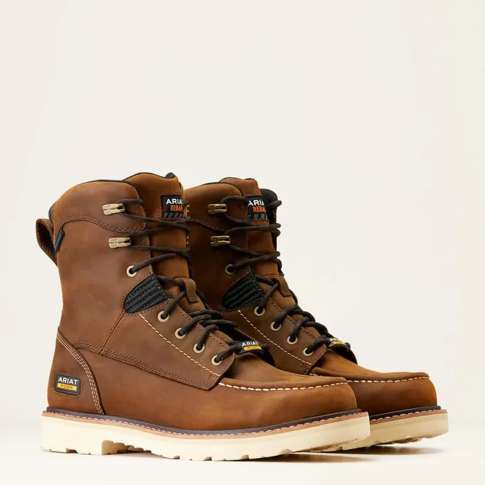 Men Rebar Lift 8034 Waterproof Work Boot Distressed Brown Ariat Work Boots Men Rebar Lift 8034 Waterproof Work Boot Distressed Brown Ariat Work Boots