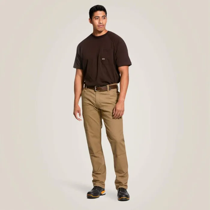 Men Rebar M4 Low Rise DuraStretch Made Tough Double Front Stackable Straight Leg Pant Field Khaki Ariat Pants and Shorts Men Rebar M4 Low Rise DuraStretch Made Tough Double Front Stackable Straight Leg Pant Field Khaki Ariat Pants and Shorts
