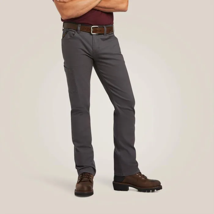 Men Rebar M7 DuraStretch Made Tough Straight Pant Rebar Grey Ariat Pants and Shorts