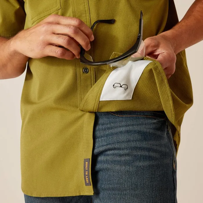 Men Rebar Made Tough 360 AirFlow Work Shirt Lichen Ariat Button Down Shirts Men Rebar Made Tough 360 AirFlow Work Shirt Lichen Ariat Button Down Shirts