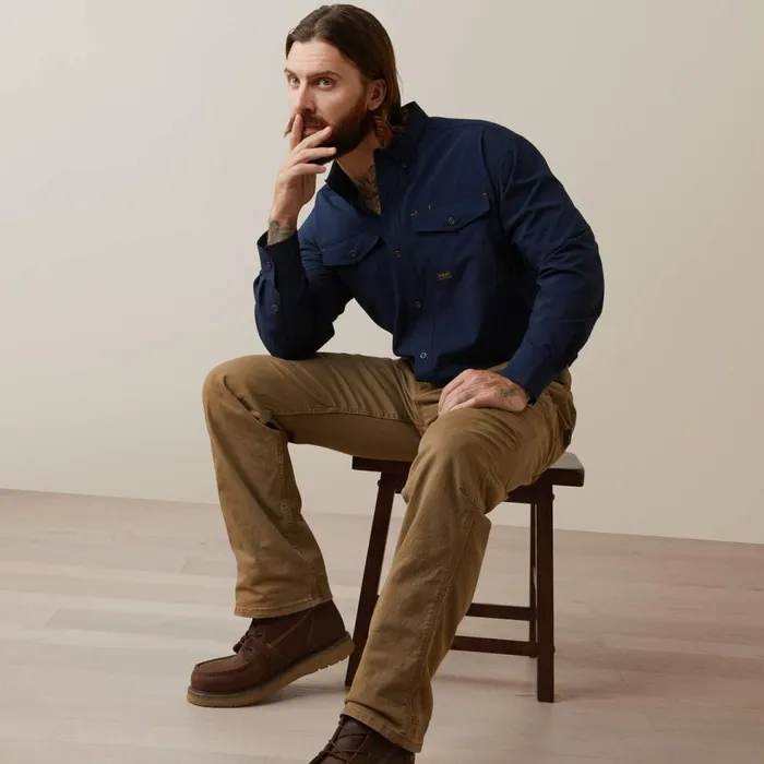 Men Rebar Made Tough VentTEK DuraStretch Work Shirt Navy Ariat Button Down Shirts Men Rebar Made Tough VentTEK DuraStretch Work Shirt Navy Ariat Button Down Shirts