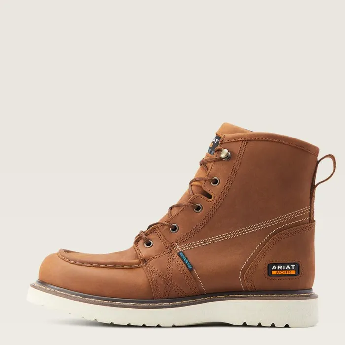 Men Rebar Wedge Moc Toe 6034 Waterproof Work Boot Aged Honey Ariat Work Boots Men Rebar Wedge Moc Toe 6034 Waterproof Work Boot Aged Honey Ariat Work Boots