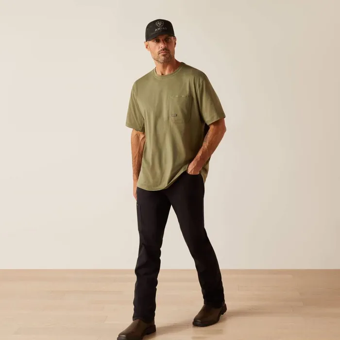 Men Rebar Workman American Scream Sage Heather Ariat TShirts and Polos Men Rebar Workman American Scream Sage Heather Ariat TShirts and Polos