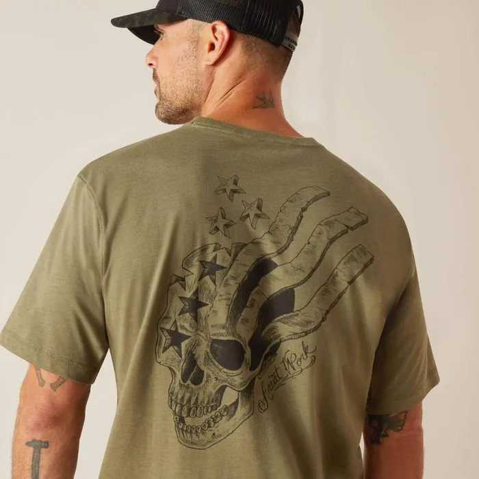 Men Rebar Workman American Scream Sage Heather Ariat TShirts and Polos Men Rebar Workman American Scream Sage Heather Ariat TShirts and Polos