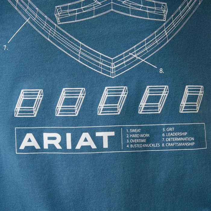 Men Rebar Workman Blueprint Indian Teal Ariat TShirts and Polos Men Rebar Workman Blueprint Indian Teal Ariat TShirts and Polos