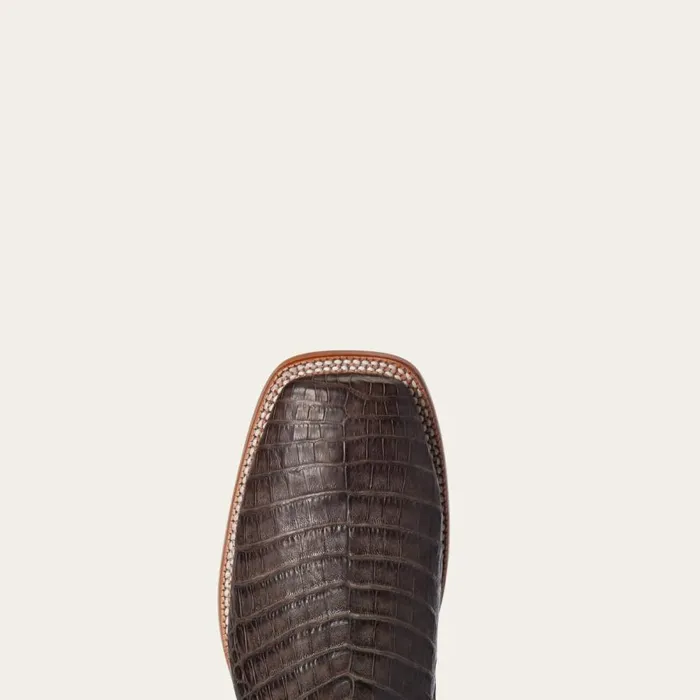 Men Relentless Denton Western Boot Chocolate Caiman Belly Ariat Western Boots