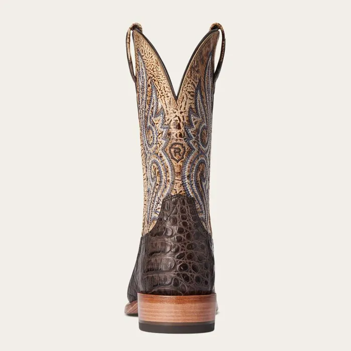 Men Relentless Denton Western Boot Chocolate Caiman Belly Ariat Western Boots