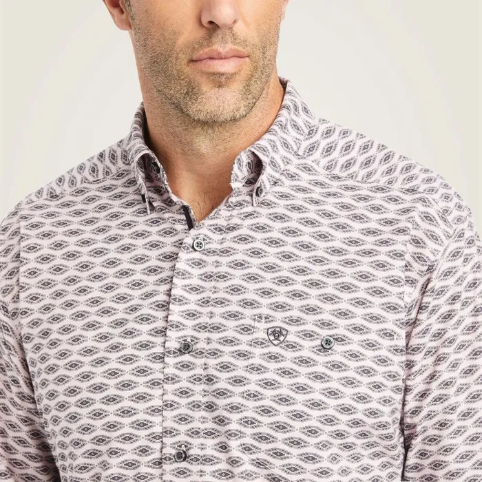 Men Relentless Superior Stretch Classic Fit Shirt Mauve Ariat Button Down Shirts
