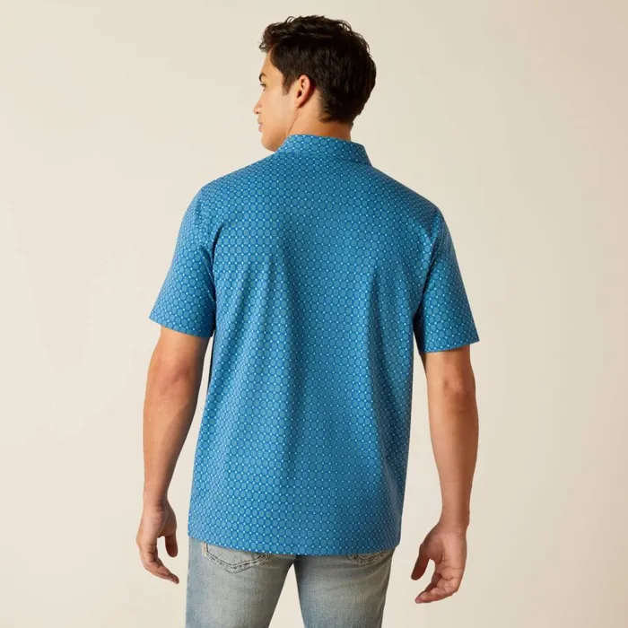 Men Retro Polo Blue Ridge Ariat TShirts and Polos Men Retro Polo Blue Ridge Ariat TShirts and Polos