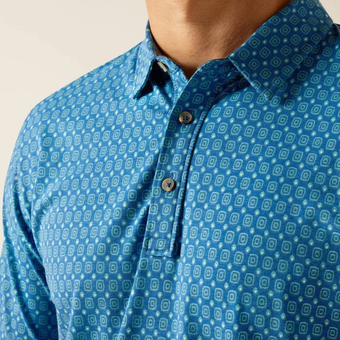 Men Retro Polo Blue Ridge Ariat TShirts and Polos Men Retro Polo Blue Ridge Ariat TShirts and Polos