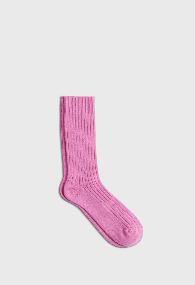 Men Ribbed Sport Crew Sock Black Paul Stuart Socks