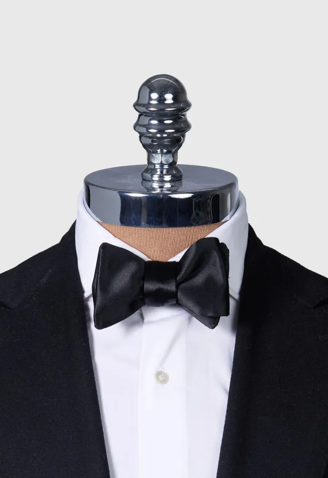 Men Satin Blunt Edge Bow Tie Black Paul Stuart Ties Men Satin Blunt Edge Bow Tie Black Paul Stuart Ties