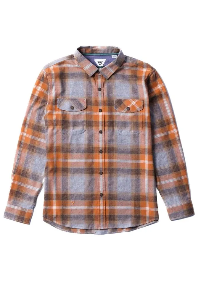 Men Shirts and Flannels Vissla Central Coast Eco Boys Ls Flannel Oxide