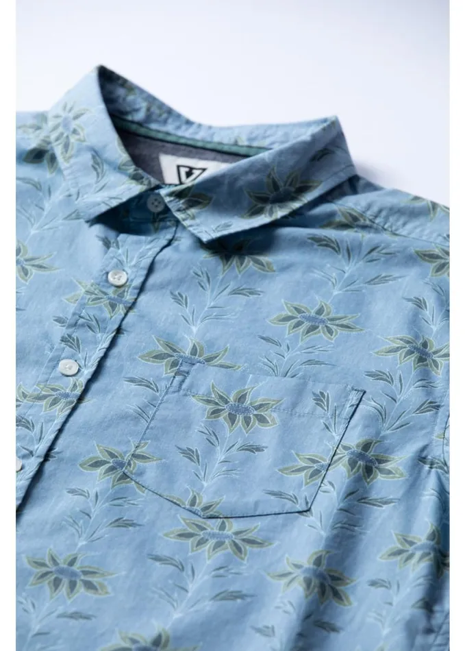 Men Shirts and Flannels Vissla Da Vineyard Eco Boys Ss Shirt Faded Denim