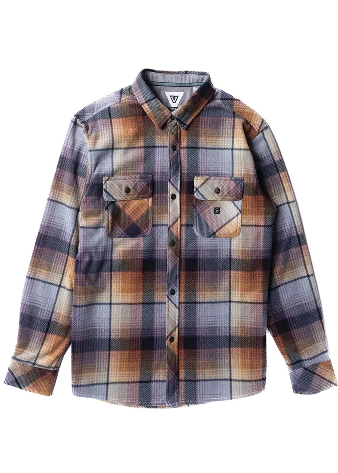 Men Shirts and Flannels Vissla EcoZy Boys Ls Polar Flannel Black