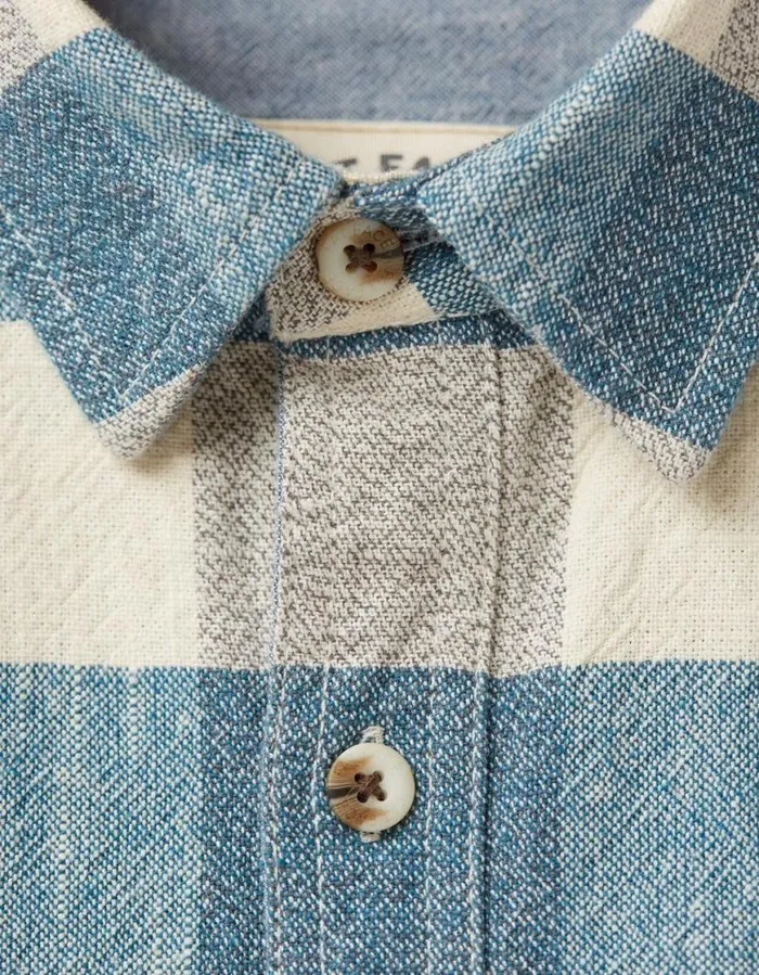 Men Shirts FatFace Belby Check Shirt Blue