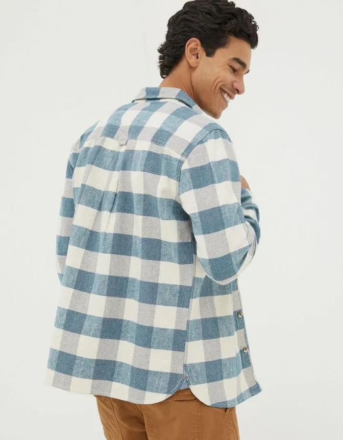 Men Shirts FatFace Belby Check Shirt Blue