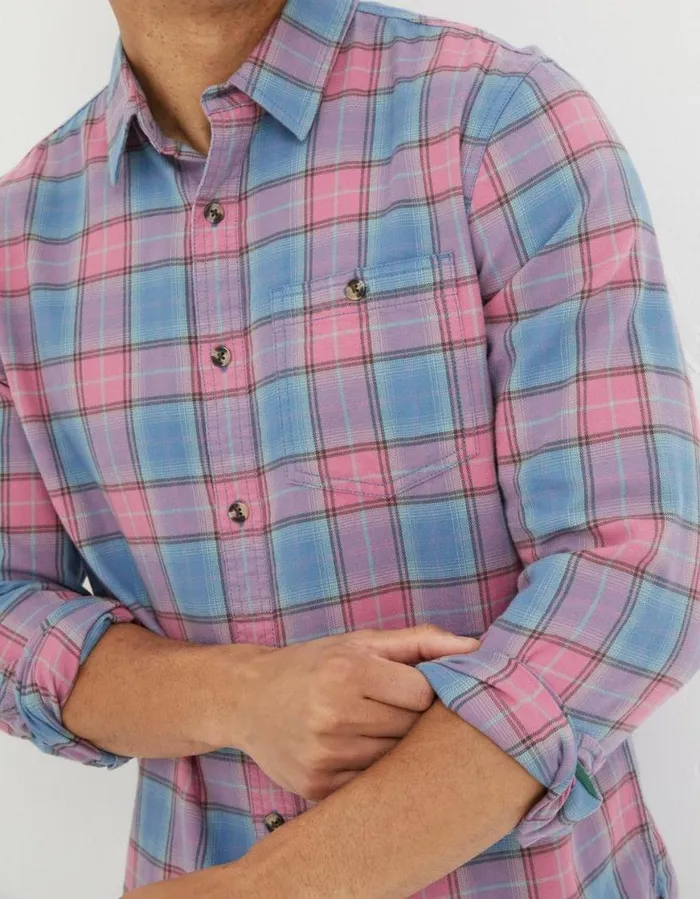 Men Shirts FatFace Bibury Check Shirt Rose Pink