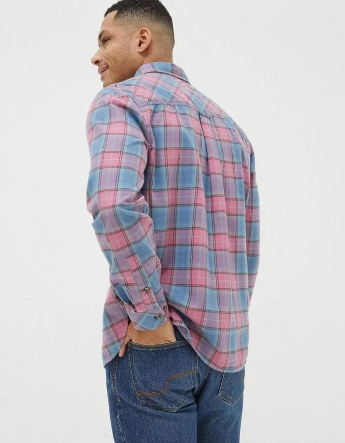 Men Shirts FatFace Bibury Check Shirt Rose Pink