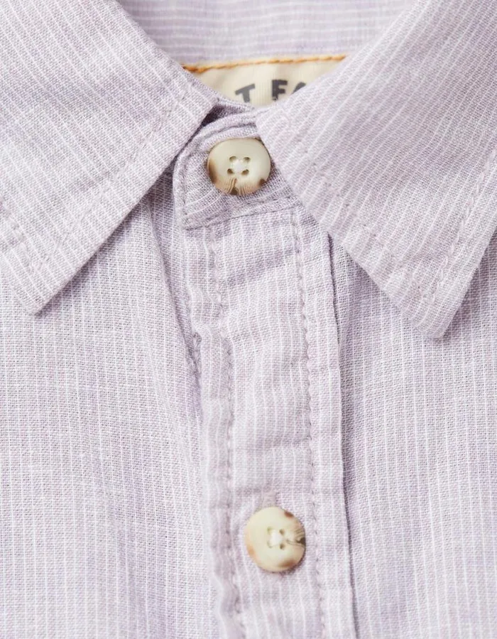 Men Shirts FatFace Bugle Micro Stripe Shirt Lilac