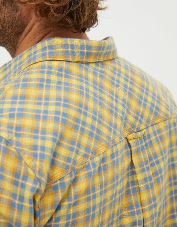 Men Shirts FatFace Byfleet Gingham Shirt Yellow