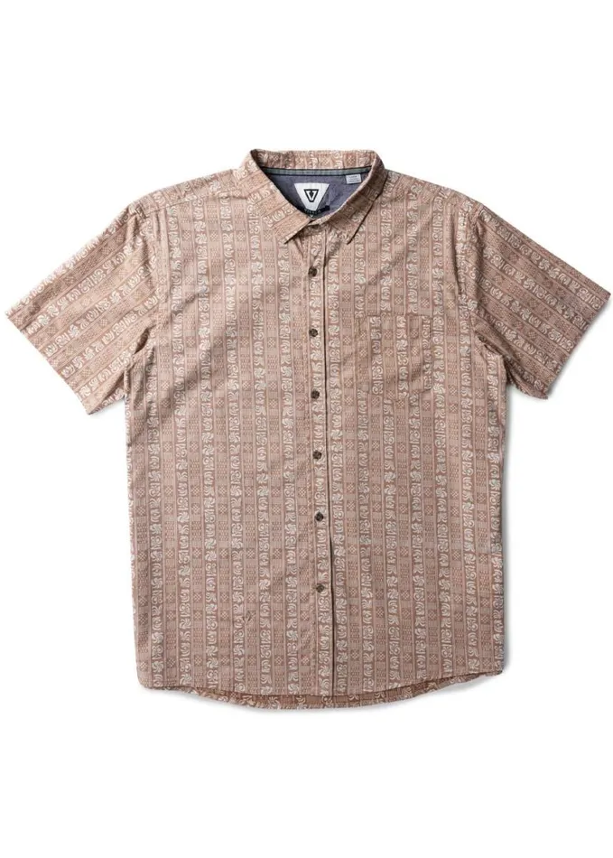 Men Shirts Vissla Waikiki Eco Ss Shirt Chili