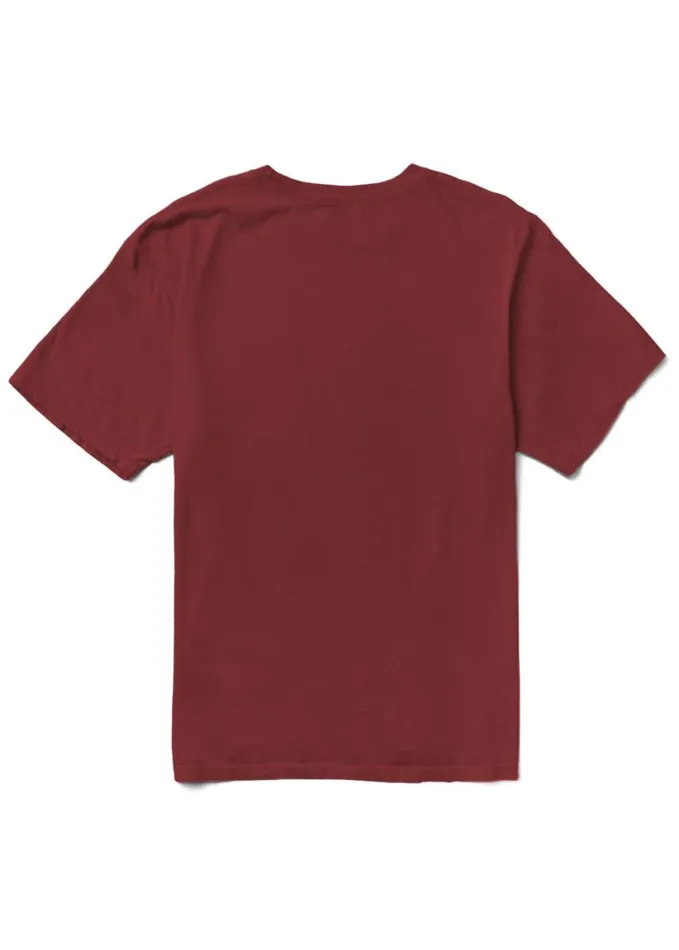Men Short Sleeves Vissla Established Premium Organic Pkt Tee Fired Brick